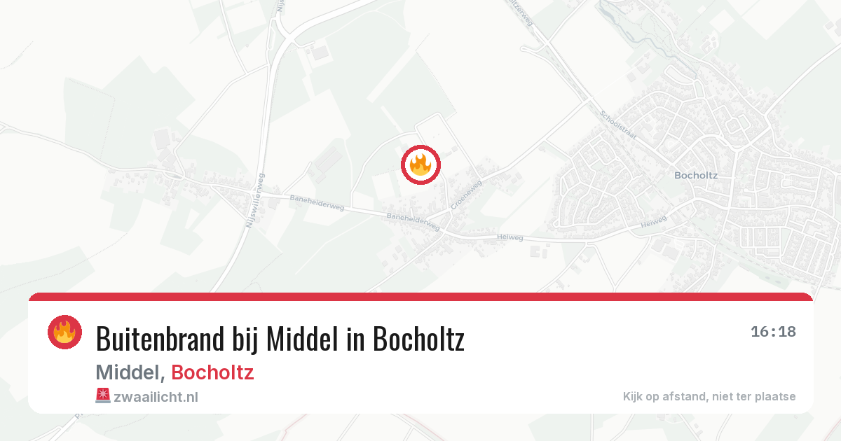 Buitenbrand bij Middel in Bocholtz — 1 aug 2026