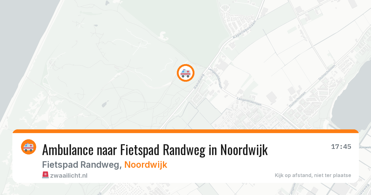 Ambulance naar Fietspad Randweg in Noordwijk — 10 aug 2026