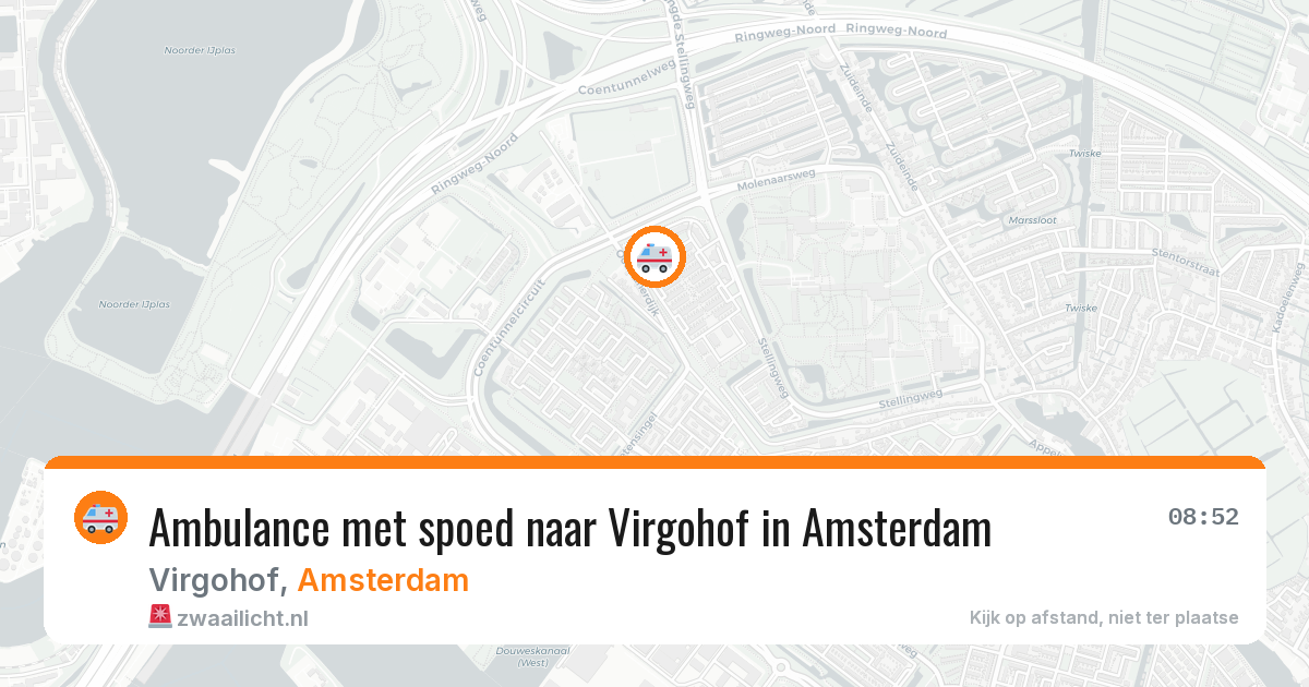 Ambulance met spoed naar Virgohof in Amsterdam — 17 jun 2026