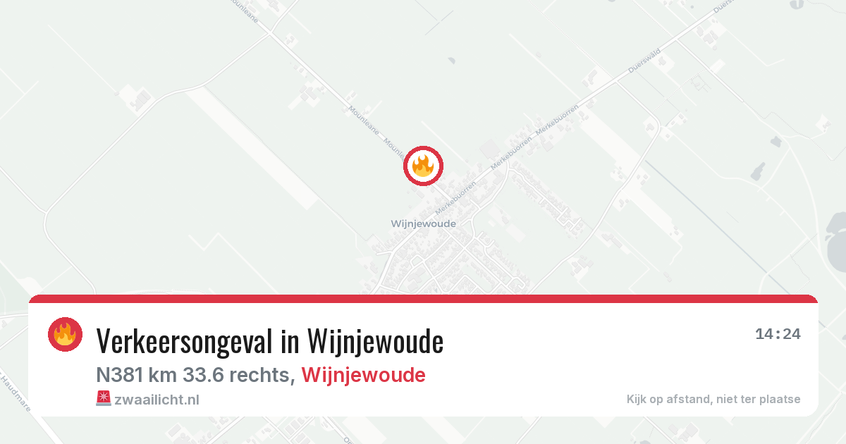 Verkeersongeval in Wijnjewoude — 14 mrt 2026