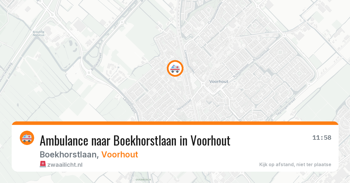 Ambulance naar Boekhorstlaan in Voorhout — 19 jun 2026