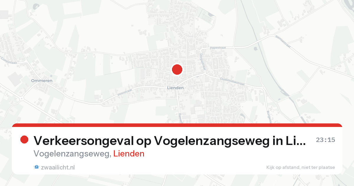 Verkeersongeval op Vogelenzangseweg in Lienden — 30 jan 2026