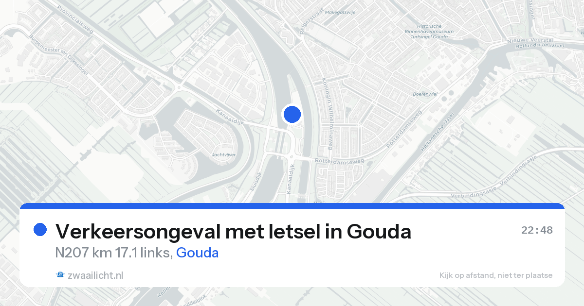 Verkeersongeval met letsel in Gouda — 21 aug 2026