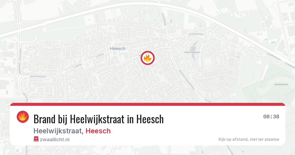 Brand bij Heelwijkstraat in Heesch — 28 jun 2026