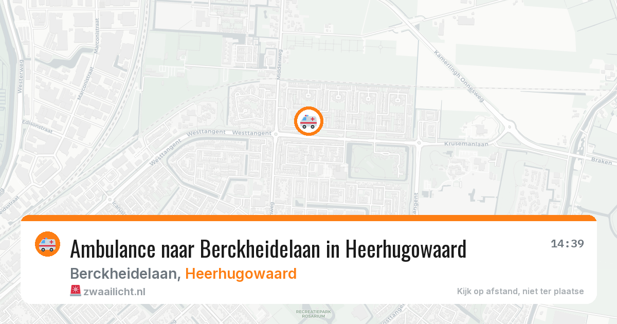 Ambulance naar Berckheidelaan in Heerhugowaard — 3 jul 2026