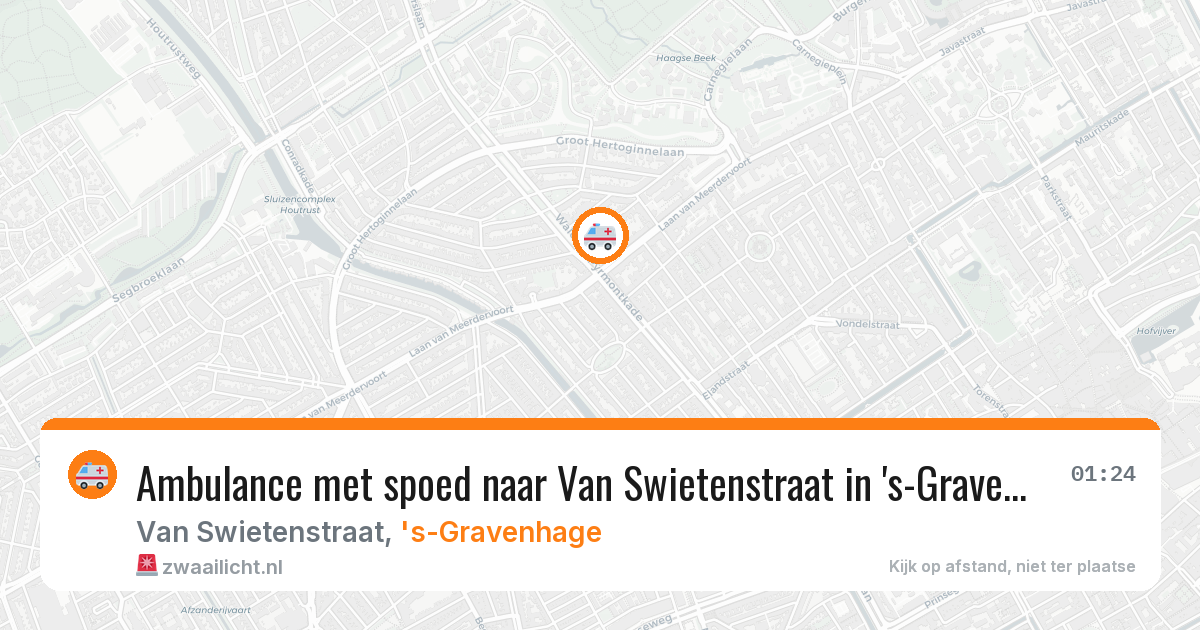 Ambulance met spoed naar Van Swietenstraat in 's-Gravenhage — 17 mei 2026