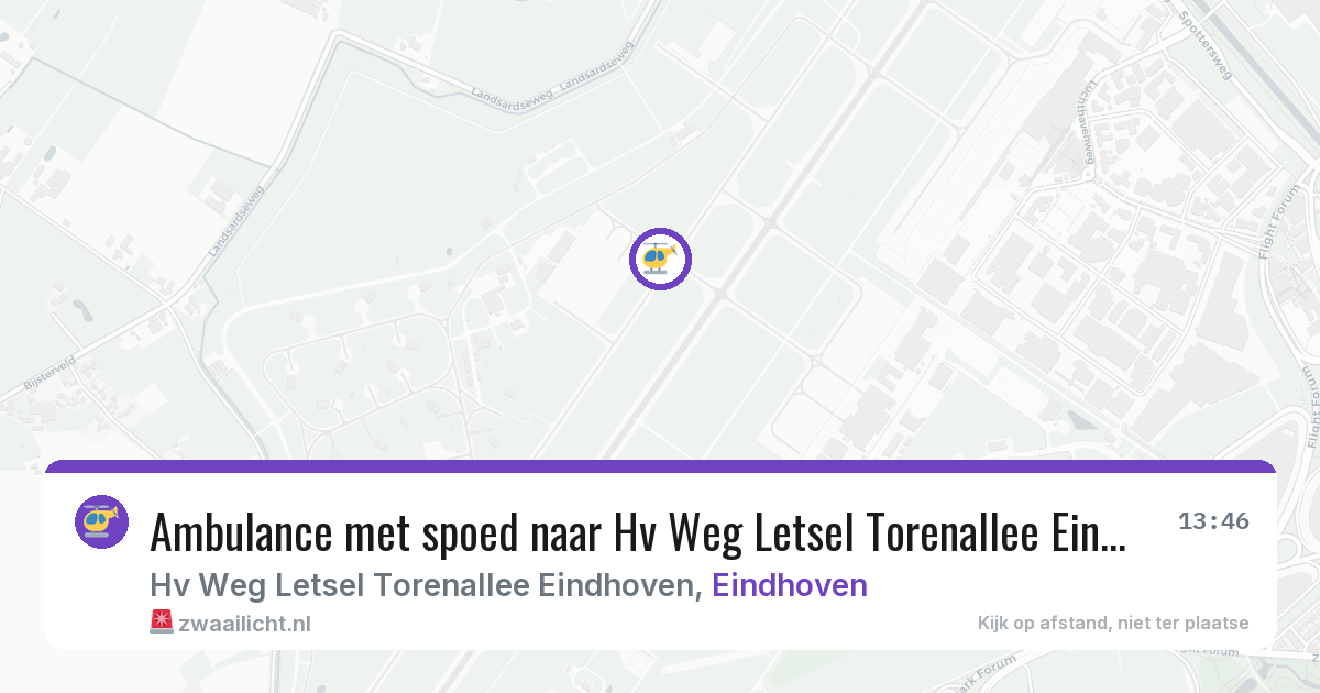 Ambulance met spoed naar Hv Weg Letsel Torenallee Eindhoven in Eindhoven — 17 jun 2026