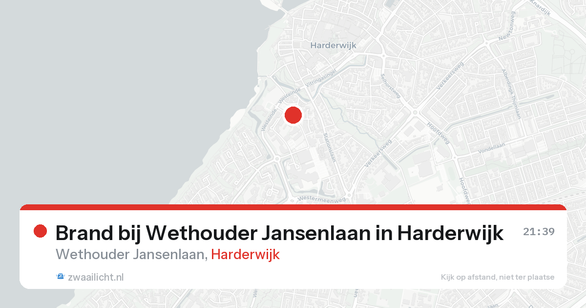 Brand bij Wethouder Jansenlaan in Harderwijk — 22 aug 2026