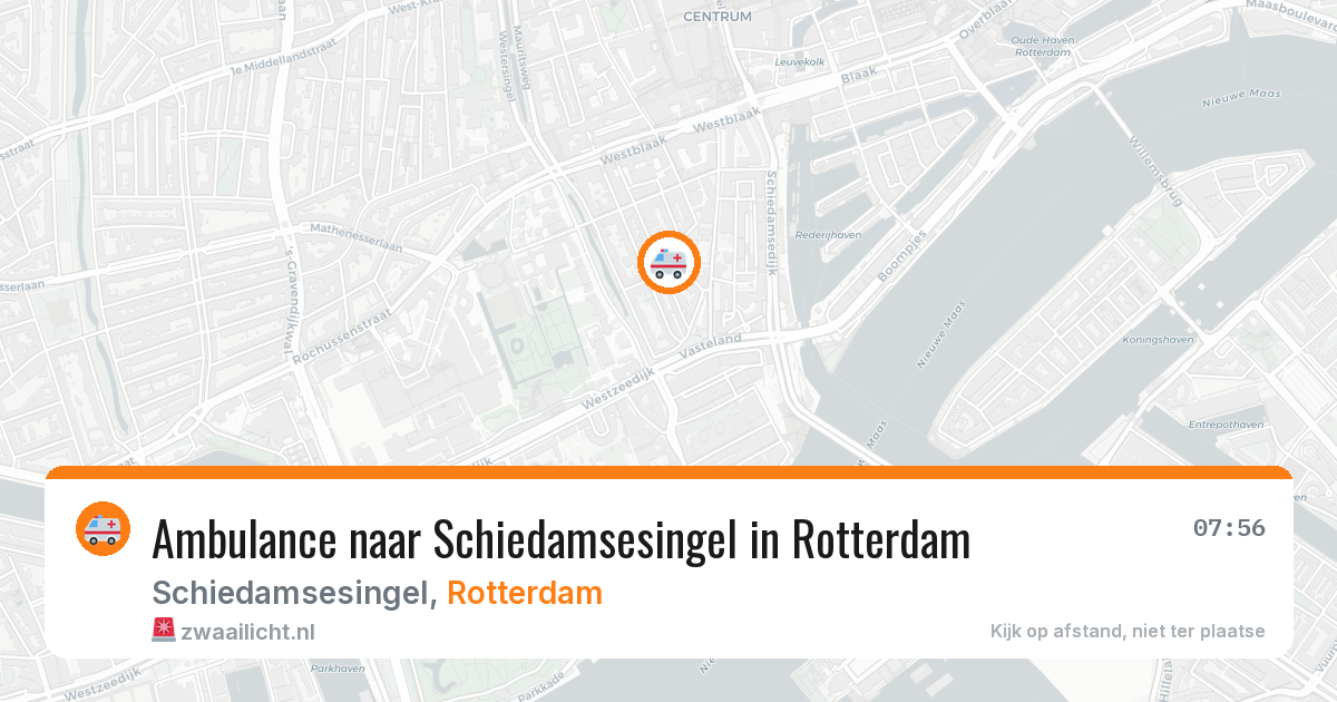 Ambulance naar Schiedamsesingel in Rotterdam — 5 jun 2026