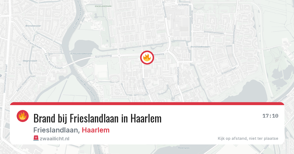 Brand bij Frieslandlaan in Haarlem — 2 mei 2026