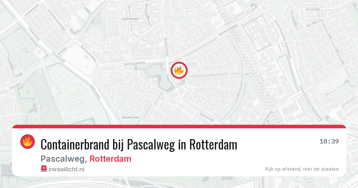 Containerbrand bij Pascalweg in Rotterdam — 5 aug 2026