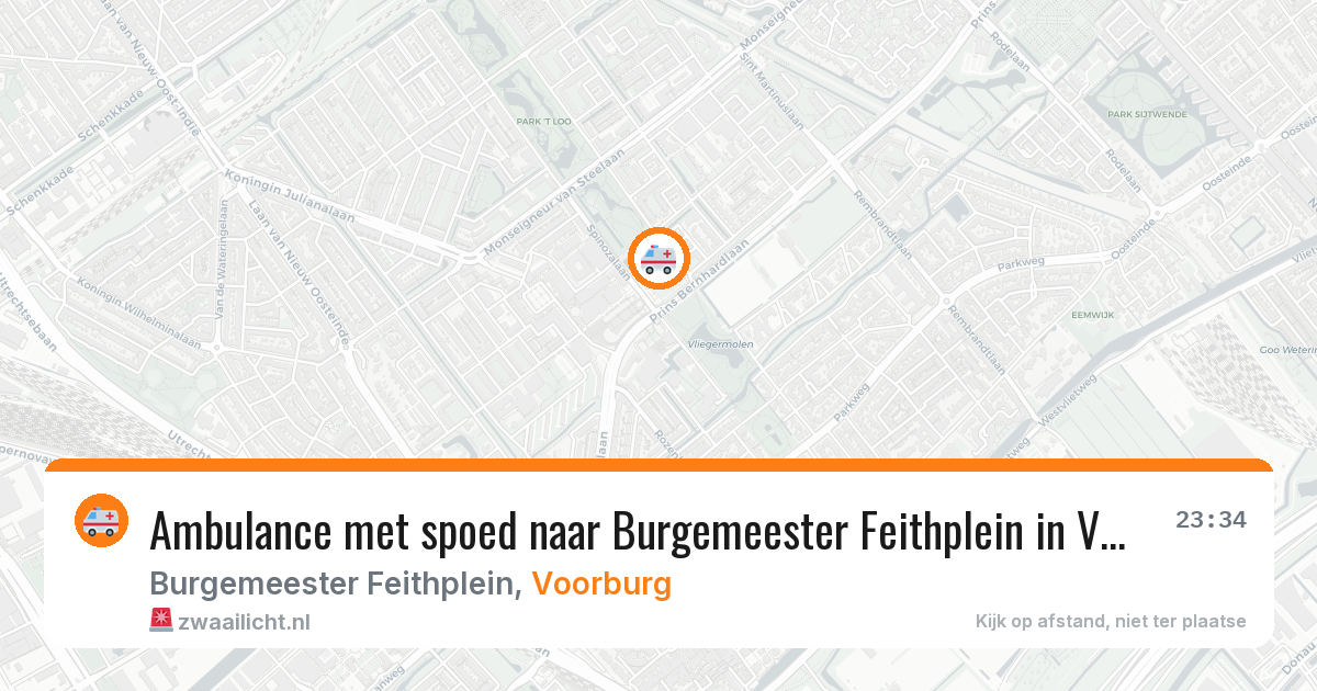 Ambulance met spoed naar Burgemeester Feithplein in Voorburg — 13 feb 2026