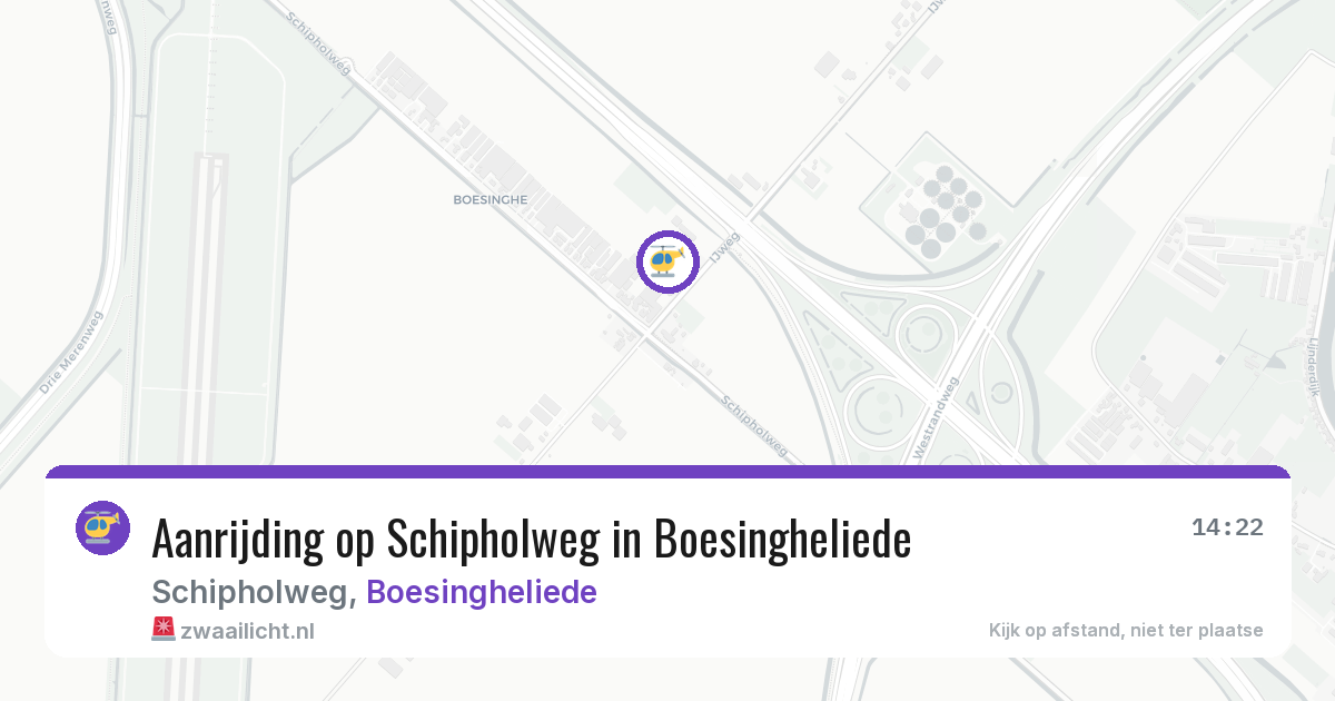 Aanrijding op Schipholweg in Boesingheliede — 24 feb 2026