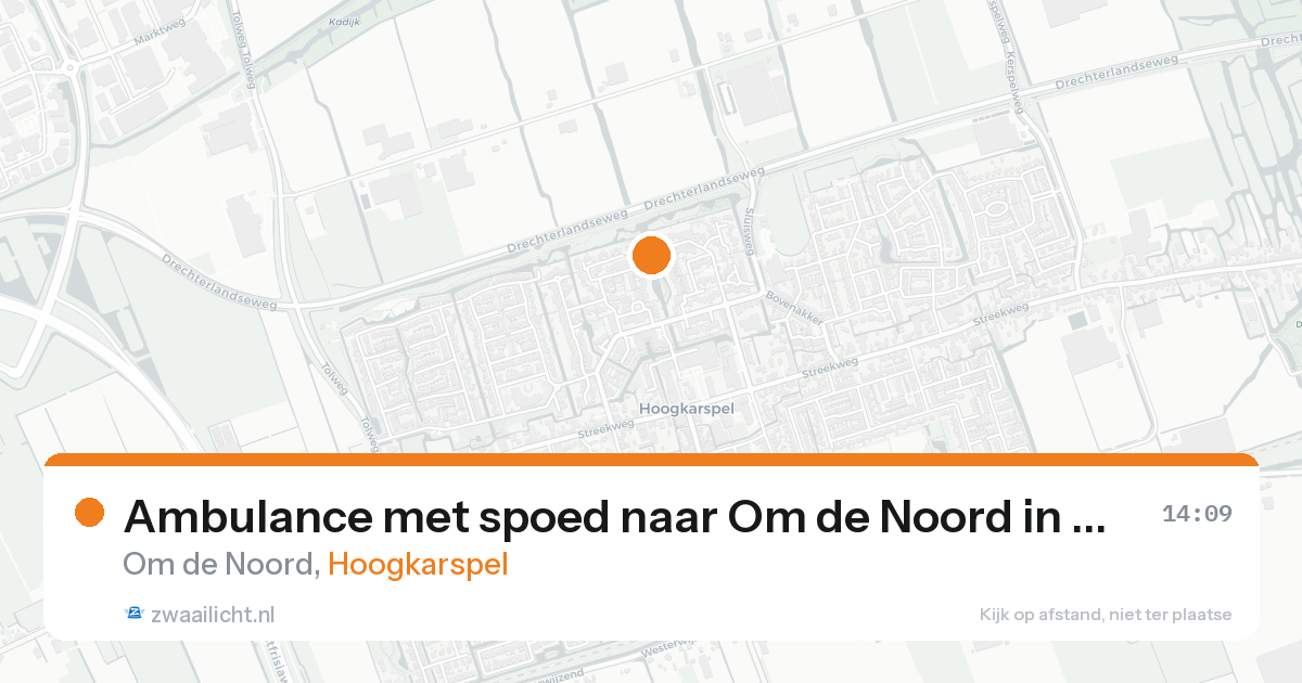 Ambulance met spoed naar Om de Noord in Hoogkarspel — 21 aug 2026