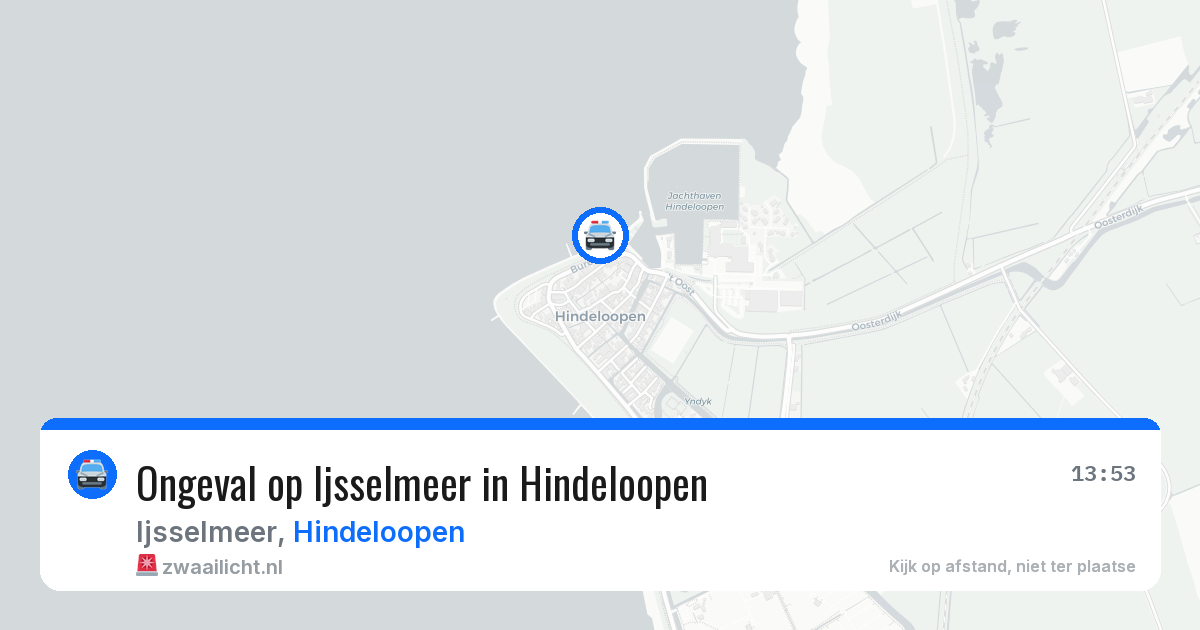 Ongeval op Ijsselmeer in Hindeloopen — 15 jul 2026