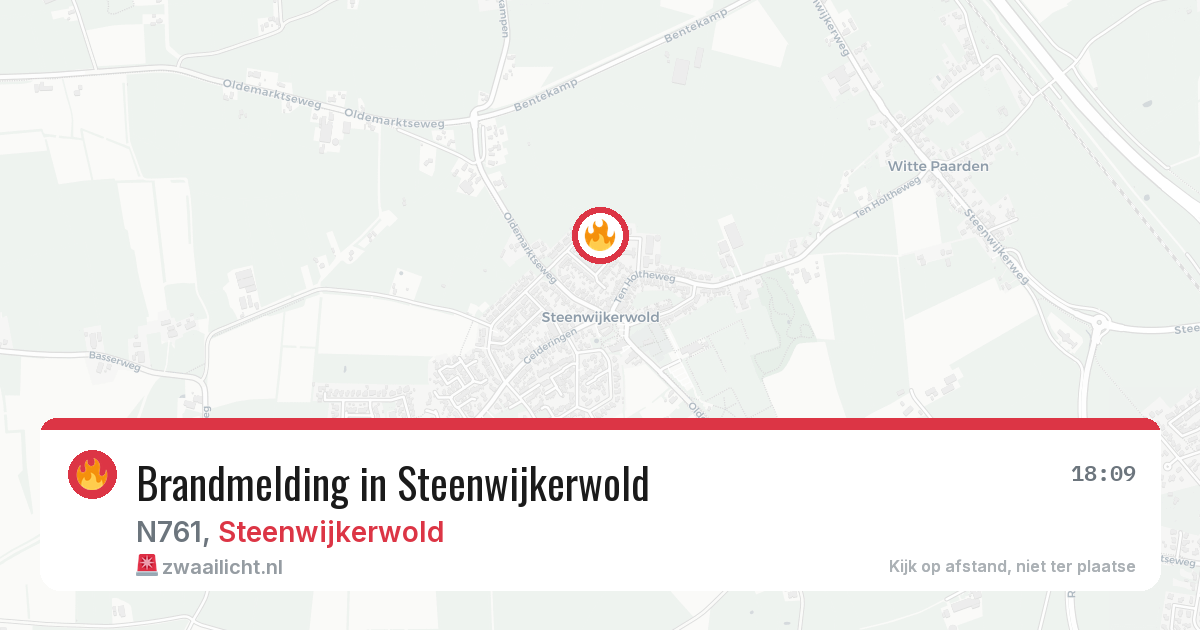 Brandmelding in Steenwijkerwold — 17 jul 2026