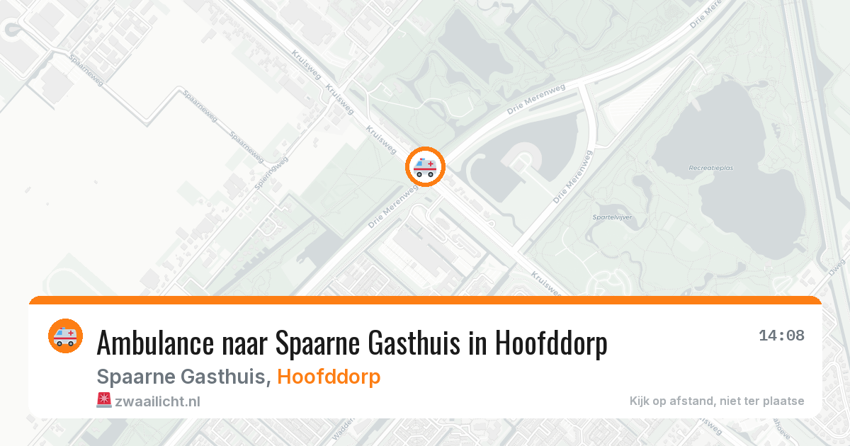 Ambulance naar Spaarne Gasthuis in Hoofddorp — 29 jul 2026