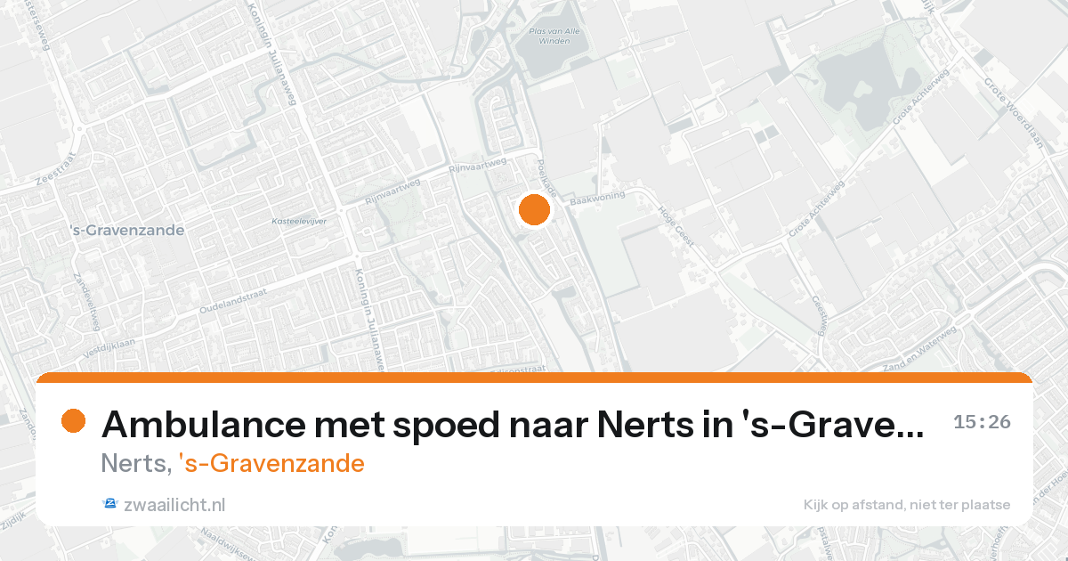 Ambulance met spoed naar Nerts in 's-Gravenzande — 22 aug 2026