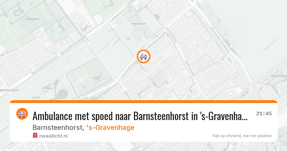 Ambulance met spoed naar Barnsteenhorst in 's-Gravenhage — 8 mei 2026