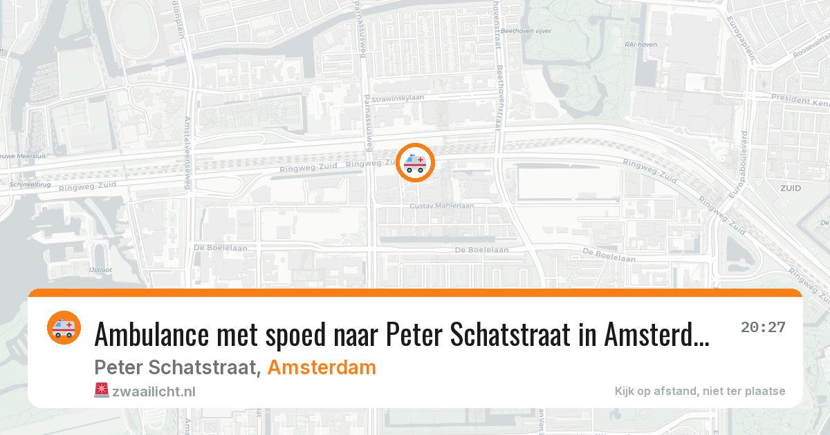 Ambulance met spoed naar Peter Schatstraat in Amsterdam — 1 jul 2026