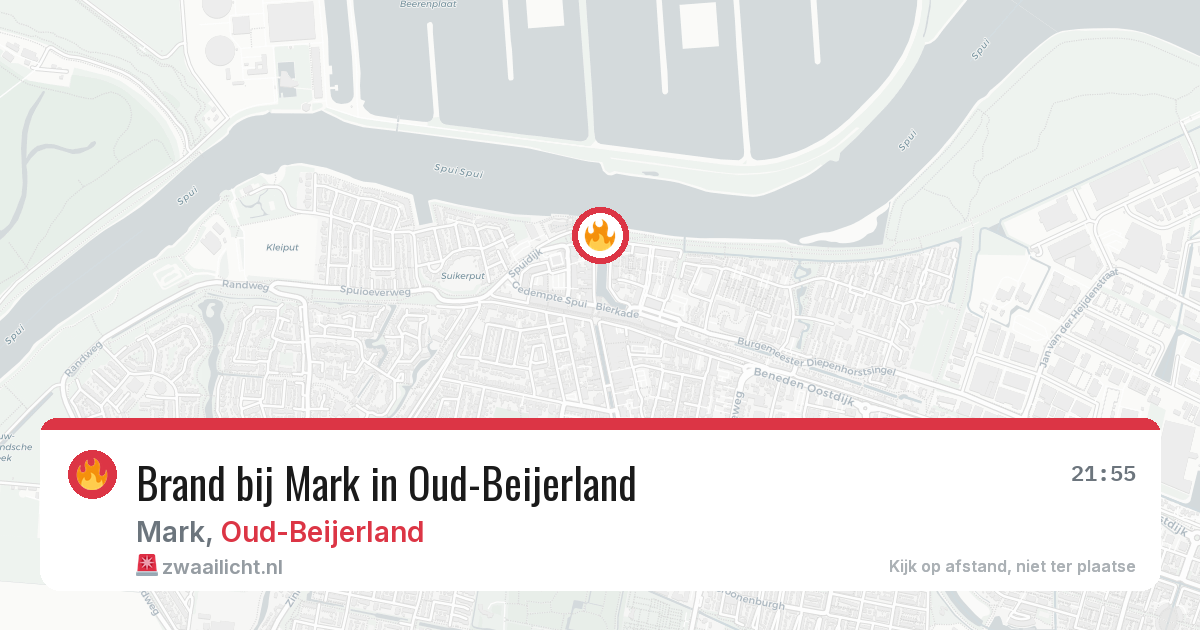 Brand bij Mark in Oud-Beijerland — 13 apr 2026