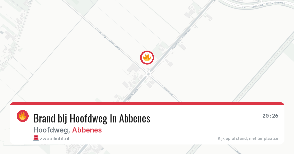 Brand bij Hoofdweg in Abbenes — 24 jul 2026