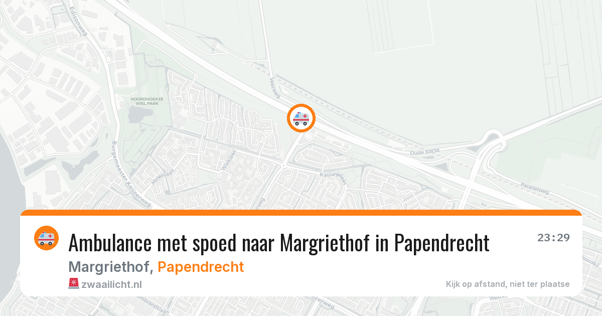 Ambulance met spoed naar Margriethof in Papendrecht — 18 jul 2026