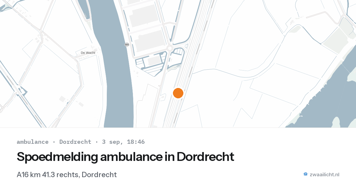 Spoedmelding ambulance in Dordrecht — 3 sep 2026