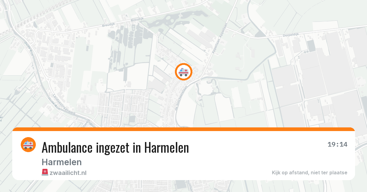 Ambulance ingezet in Harmelen — 13 aug 2026