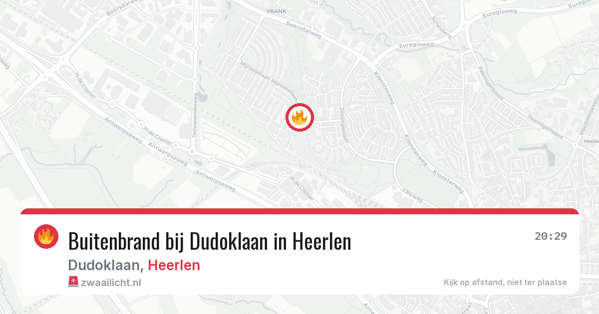 Buitenbrand bij Dudoklaan in Heerlen — 11 aug 2026
