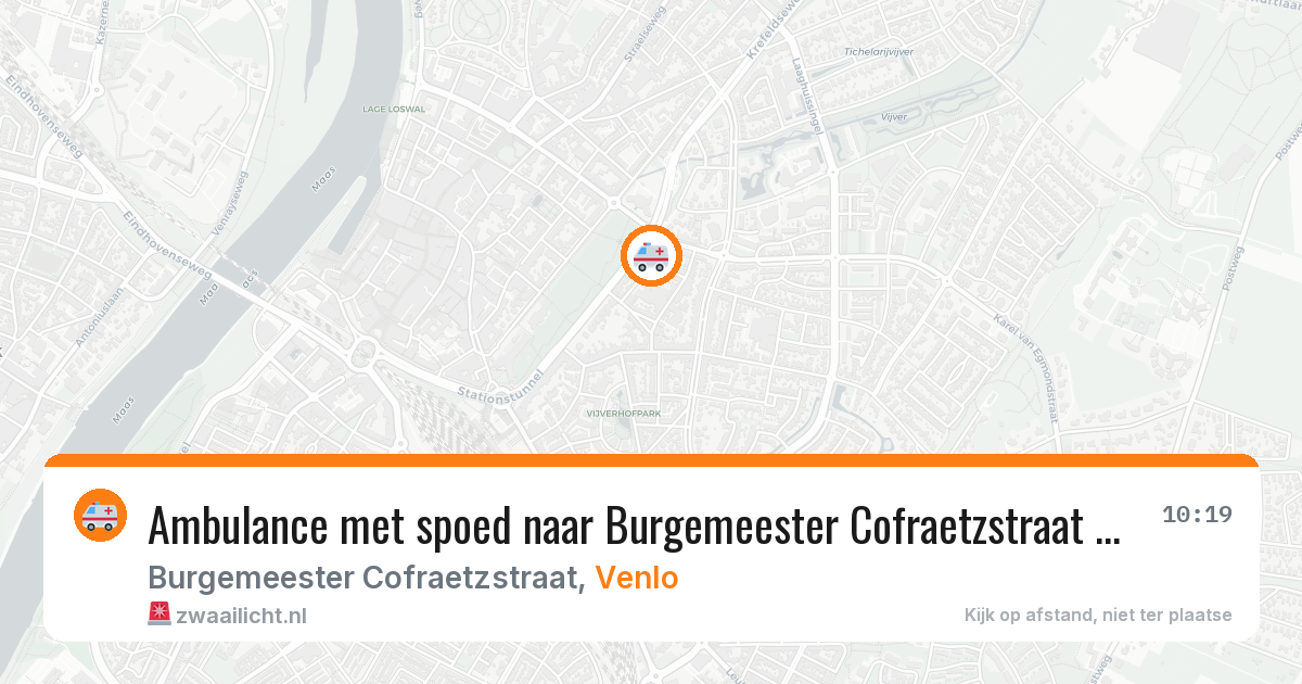 Ambulance met spoed naar Burgemeester Cofraetzstraat in Venlo — 3 jul 2026