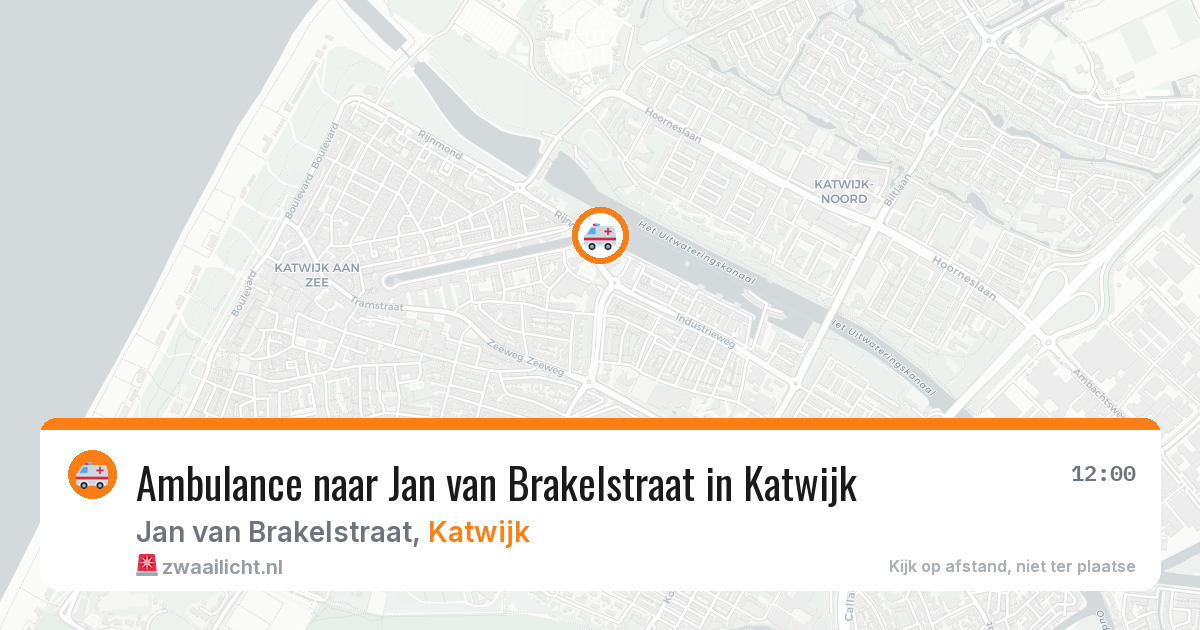 Ambulance naar Jan van Brakelstraat in Katwijk — 22 jun 2026