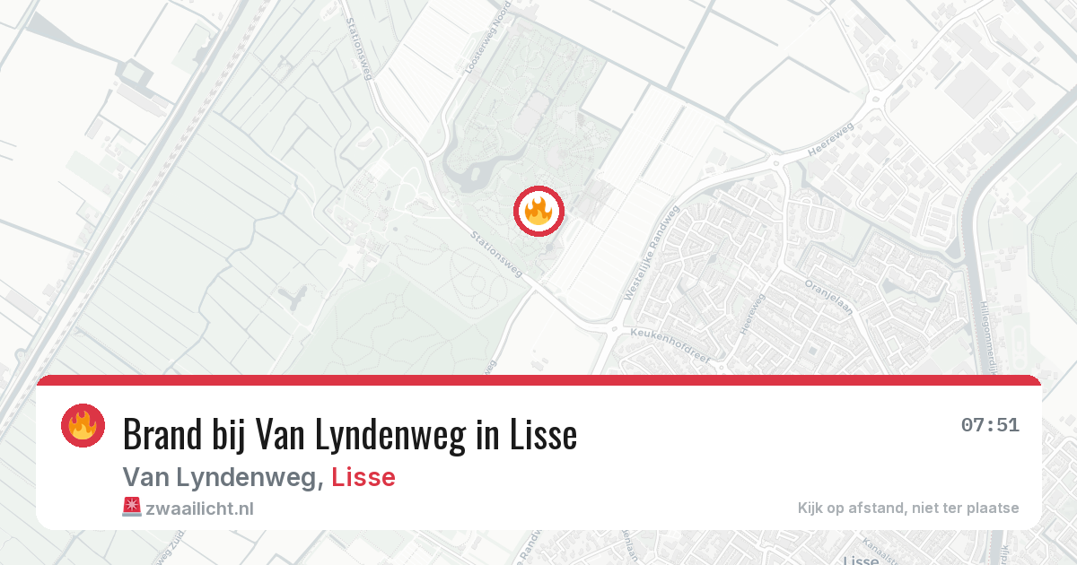 Brand bij Van Lyndenweg in Lisse — 11 apr 2026