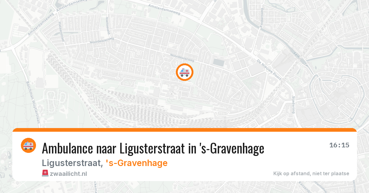 Ambulance naar Ligusterstraat in 's-Gravenhage — 7 mrt 2026