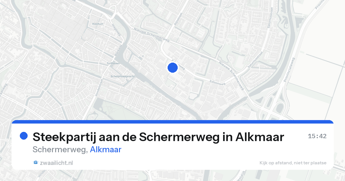 Steekpartij aan de Schermerweg in Alkmaar — 22 aug 2026