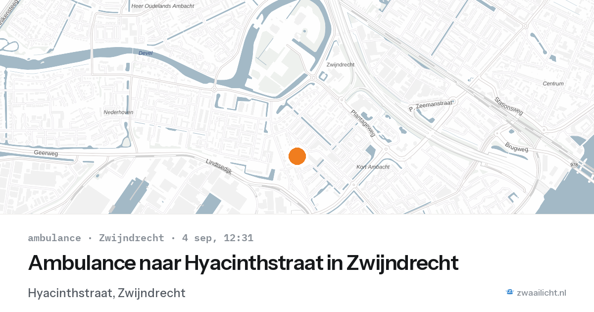 Ambulance naar Hyacinthstraat in Zwijndrecht — 4 sep 2026