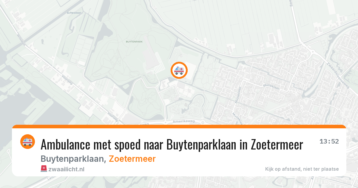 Ambulance met spoed naar Buytenparklaan in Zoetermeer — 27 jun 2026