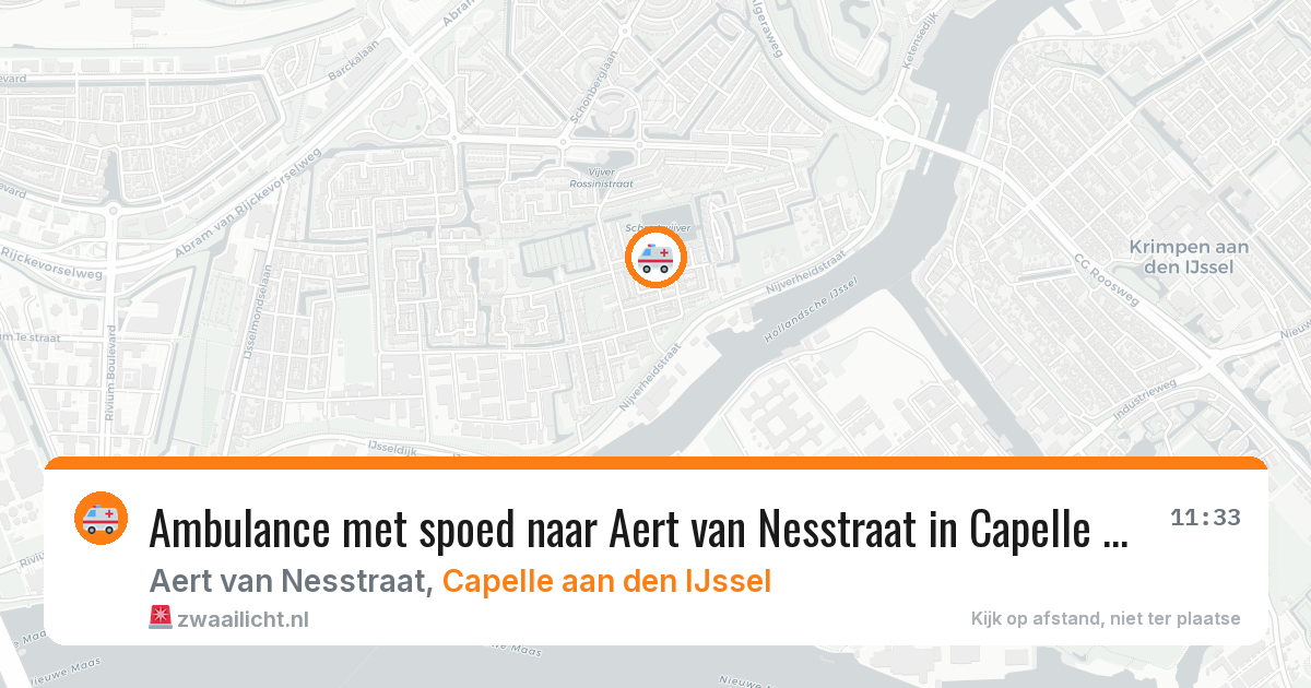 Ambulance met spoed naar Aert van Nesstraat in Capelle aan den IJssel — 1 jul 2026