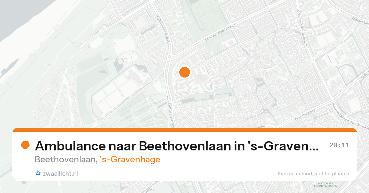 Ambulance naar Beethovenlaan in 's-Gravenhage — 18 aug 2026