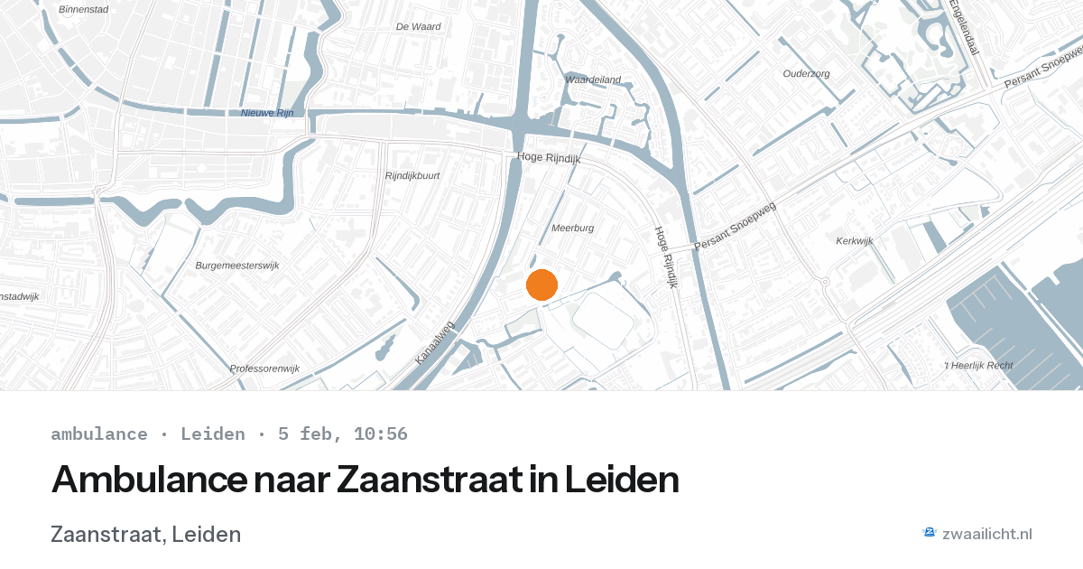 Ambulance naar Zaanstraat in Leiden — 5 feb 2026