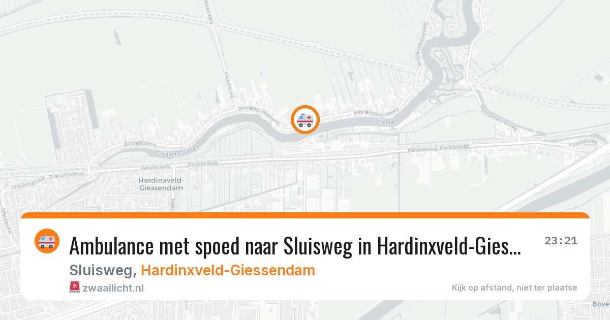 Ambulance met spoed naar Sluisweg in Hardinxveld-Giessendam — 6 mei 2026