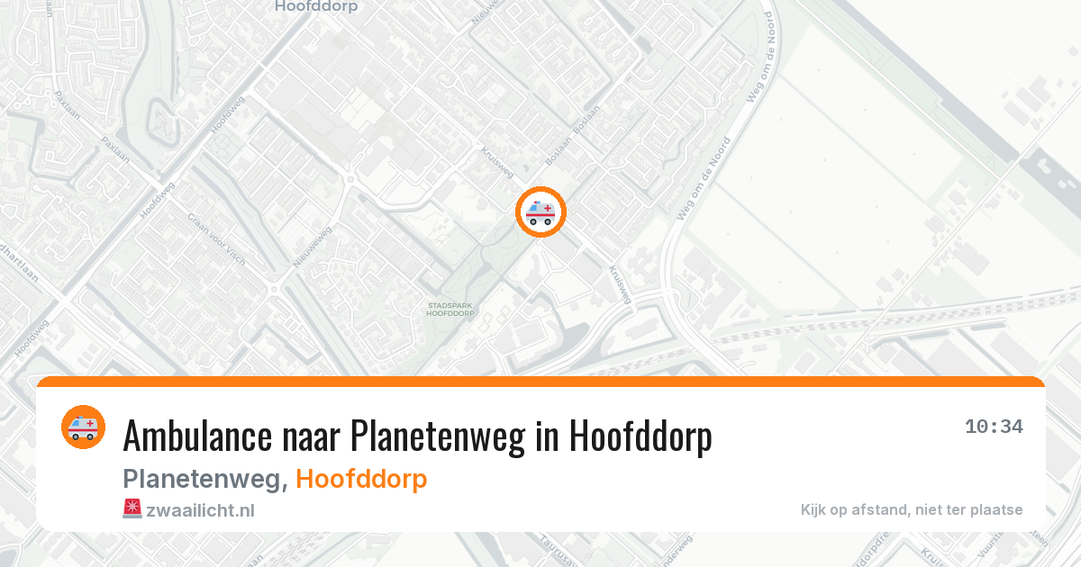 Ambulance naar Planetenweg in Hoofddorp — 23 mrt 2026