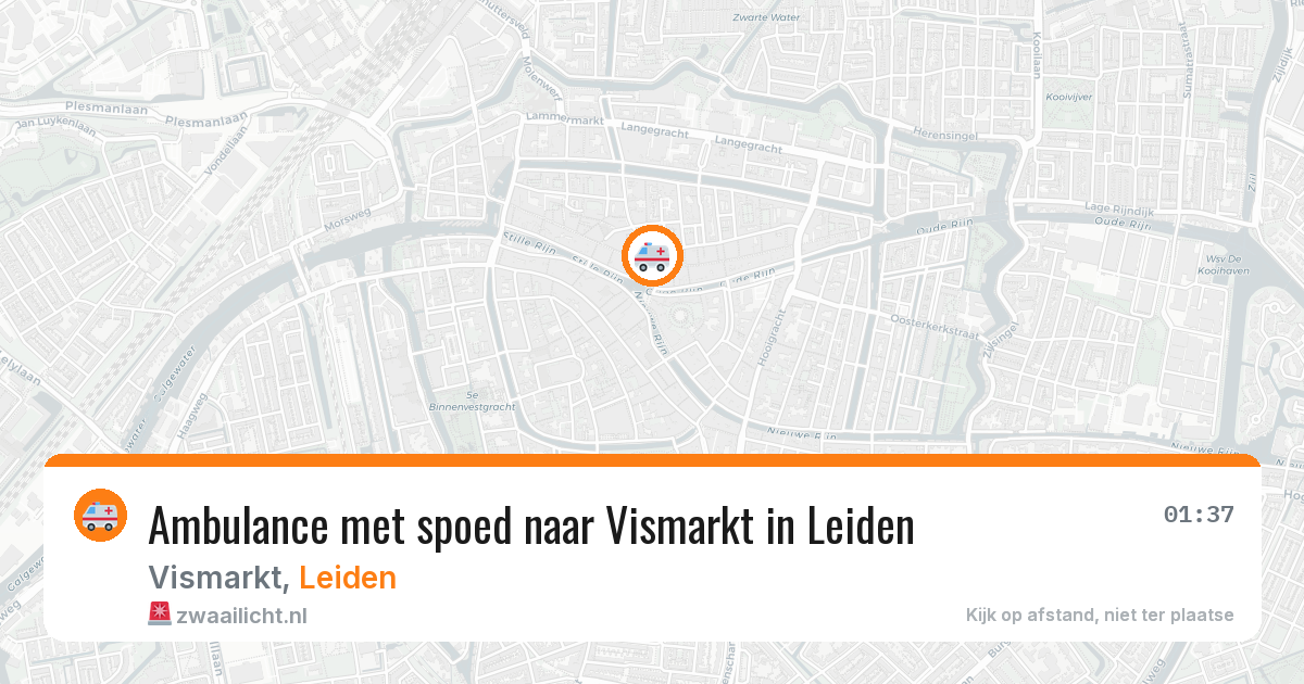 Ambulance met spoed naar Vismarkt in Leiden — 20 jun 2026