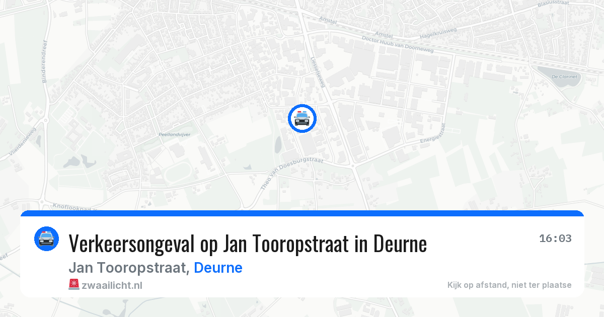 Verkeersongeval op Jan Tooropstraat in Deurne — 6 aug 2026