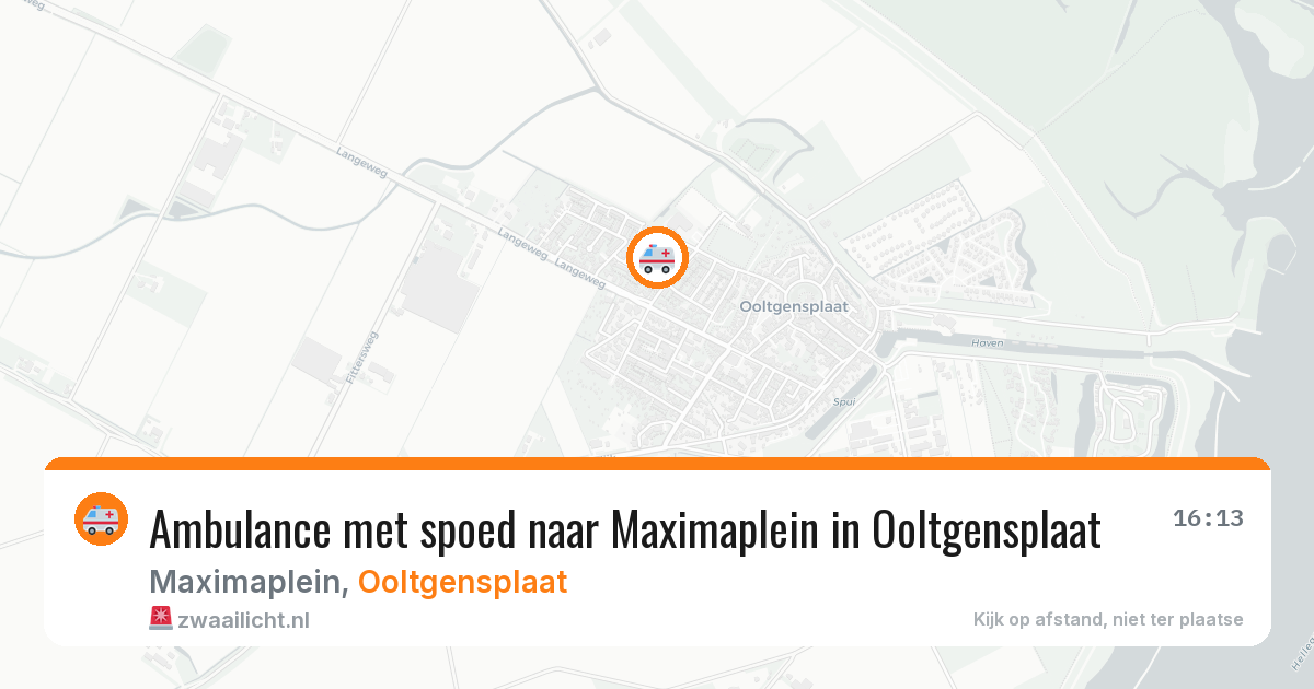 Ambulance met spoed naar Maximaplein in Ooltgensplaat — 24 mrt 2026