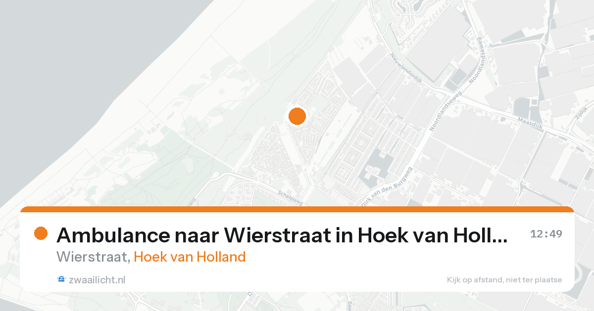 Ambulance naar Wierstraat in Hoek van Holland — 23 aug 2026