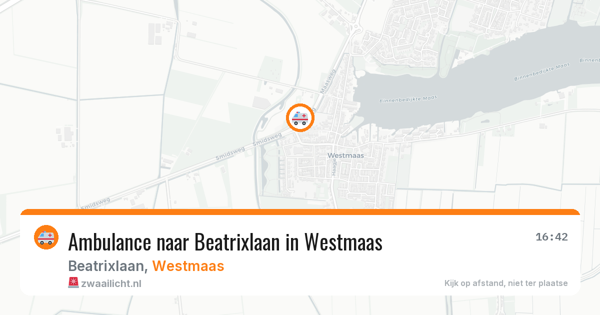 Ambulance naar Beatrixlaan in Westmaas — 23 apr 2026