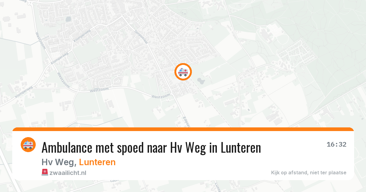 Ambulance met spoed naar Hv Weg in Lunteren — 26 mrt 2026