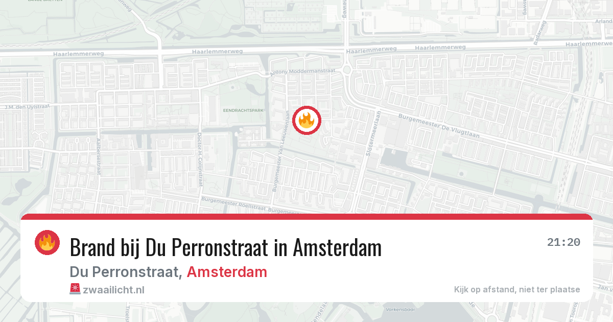 Brand bij Du Perronstraat in Amsterdam — 4 mei 2026