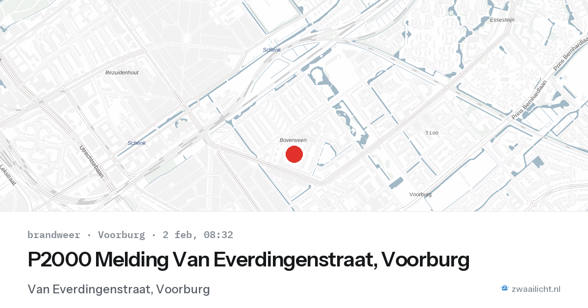 P2000 Melding Van Everdingenstraat, Voorburg — 2 feb 2026